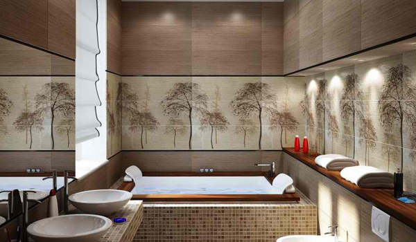 Nhà tắm của một ngôi nhà không gian hẹp được giải phóng diện tích tối ưu