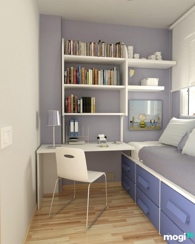 Giường có hộc tủ được xem là lựa chọn hoàn hảo cho phòng có diện tích nhỏ