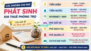 Tiền thuê phòng trọ sinh viên 1 tháng bao nhiêu? Cập nhật giá tại TPHCM 7 Các khoản chi phí phát sinh khi thuê phòng trọ cần biết