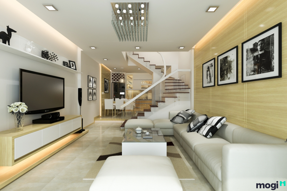 Phong cách thiết kế nhà lệch tầng 5x15m đẹp hiện đại | Mogi.vn