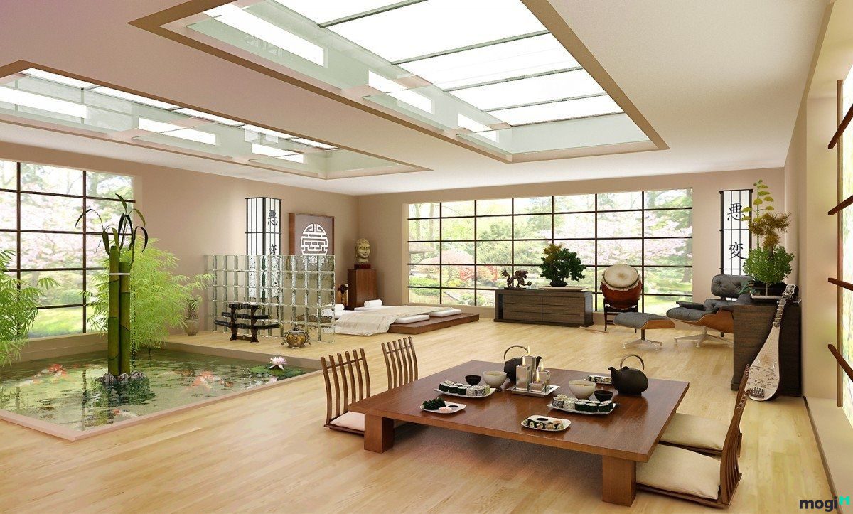 Sức hút đặc biệt trong cách trang trí nội thất phòng khách của người Nhật ảnh 1