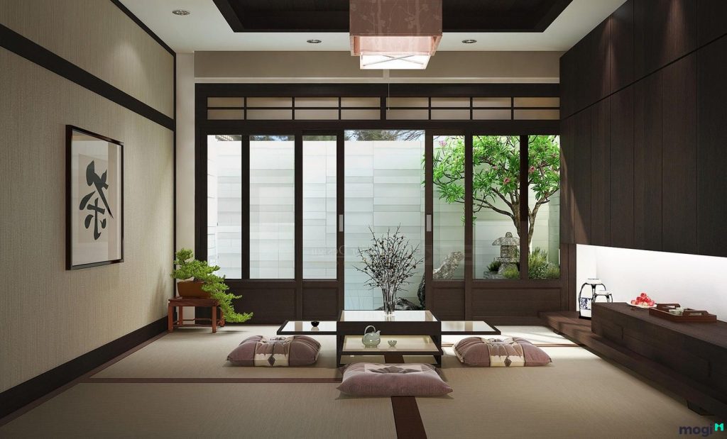 Sức hút đặc biệt trong cách trang trí nội thất phòng khách của người Nhật ảnh 2