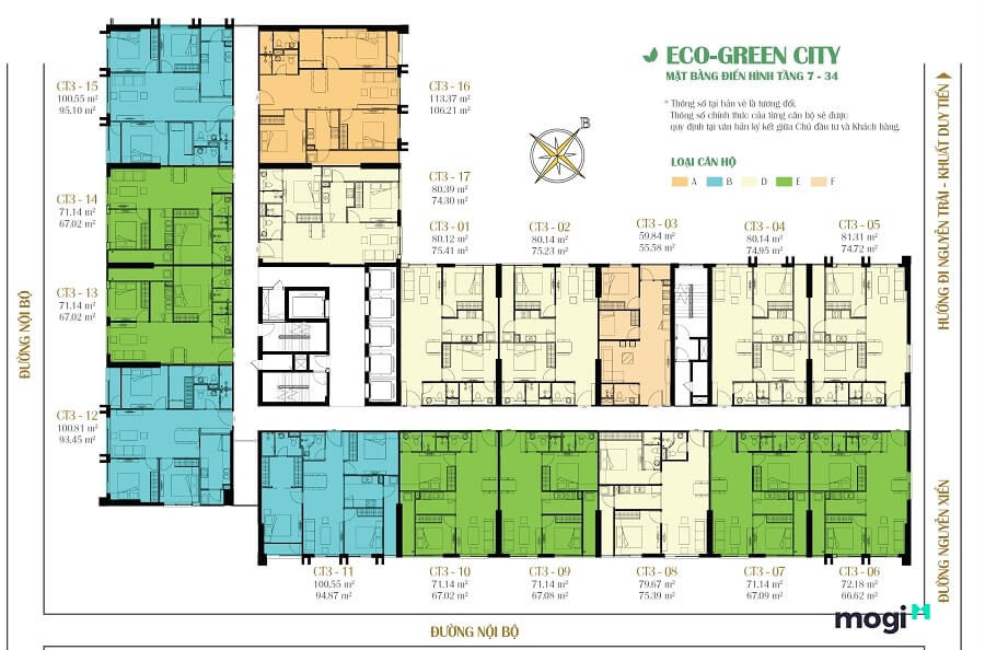 Căn hộ chung cư Eco Green City Nguyễn Xiển được bán với giá từ từ 25.5 triệu/m2.