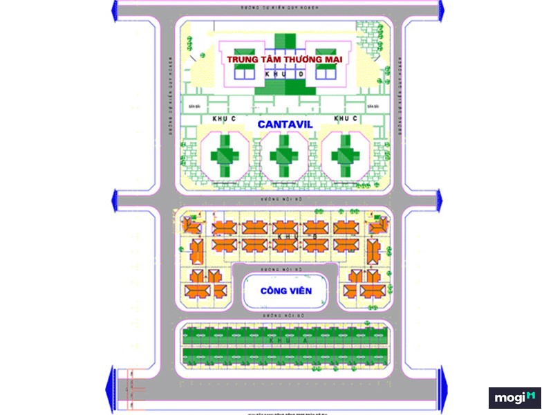 Mặt bằng tổng thể khu Cantavil An Phú