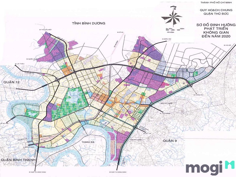 Bản đồ quy hoạch Thủ Đức đến năm 2020