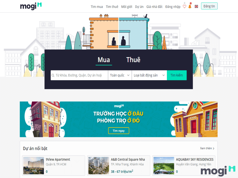 Mogi.vn là kênh tuyệt vời cho bạn khi tìm nhà