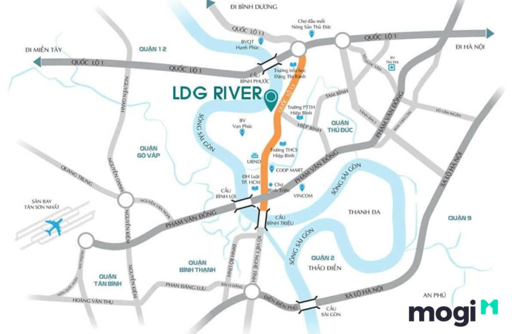 LDG River có vị trí vàng, kết nối thuận tiện 