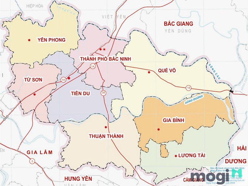 Vị trí địa lý đắc địa của Bắc Ninh