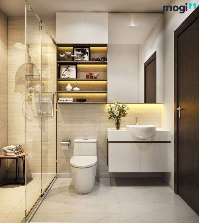 Thiết kế phòng tắm giúp tiết kiệm không gian tối đa