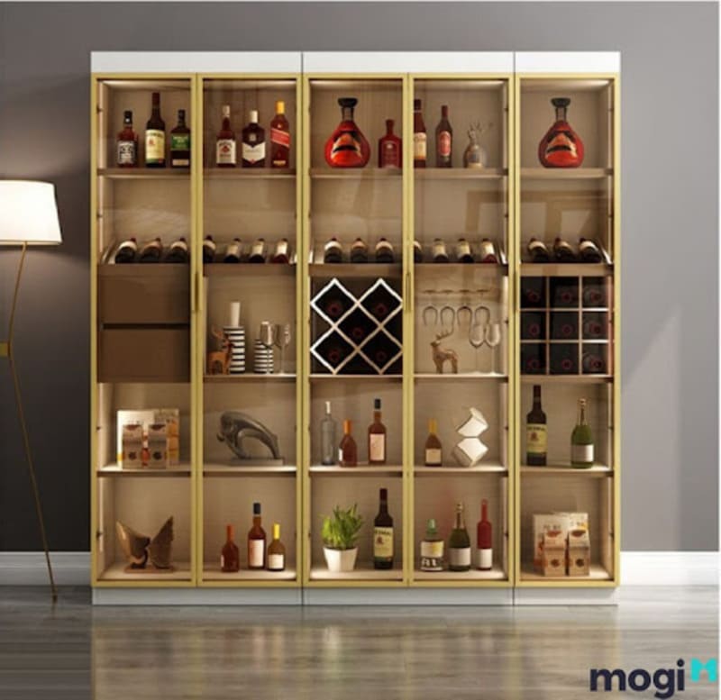10+ mẫu tủ rượu âm tường phòng khách đẹp, sang trọng (2022) | Mogi.vn