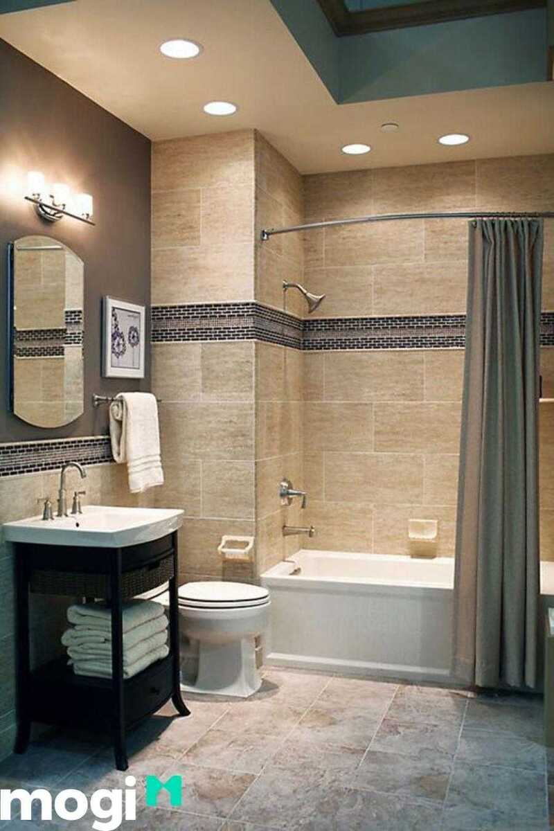 Thiết kế phòng tắm 6m2 với tông màu trầm 2