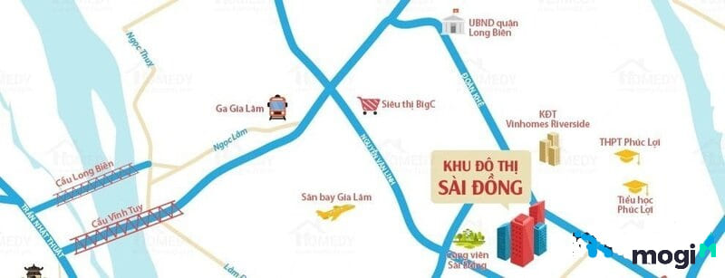 Vị trí khu đô thị Sài Đồng