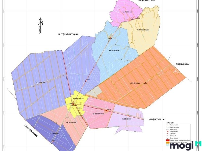Bản đồ huyện Cờ Đỏ