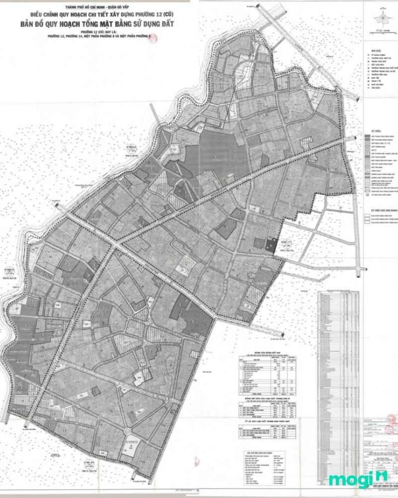 Bản đồ quy hoạch 1/2000 Khu dân cư một phần phường 8, một phần phường 9, phường 12 và phường 14