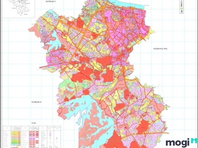 Bản đồ quy hoạch Hà Nội, thị xã Sơn Tây