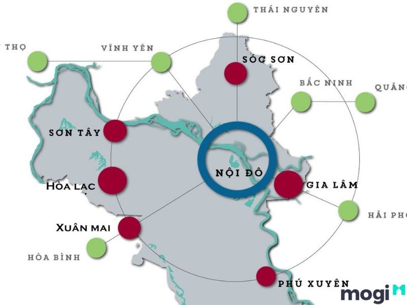 Bản đồ quy hoạch khu đô thị vệ tinh Hà Nội