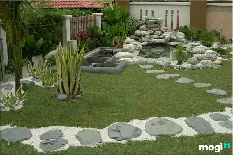 Thiết kế sân vườn cho nhà mái lửng