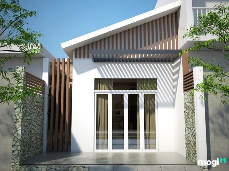 Nhà lửng mái lệch 2 mặt tiền có sân thượng 6x19 ở Bình Thuận M180