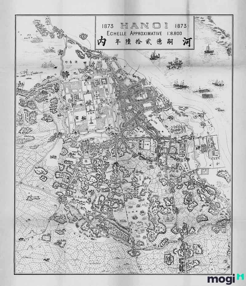 Bản đồ Thành phố Hà Nội vẽ bởi Phạm Đình Bách 1873