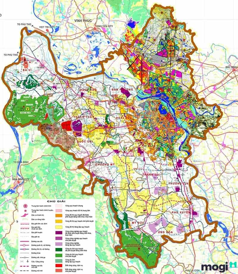 Bản đồ giao thông khu vực Thành phố Hà Nội