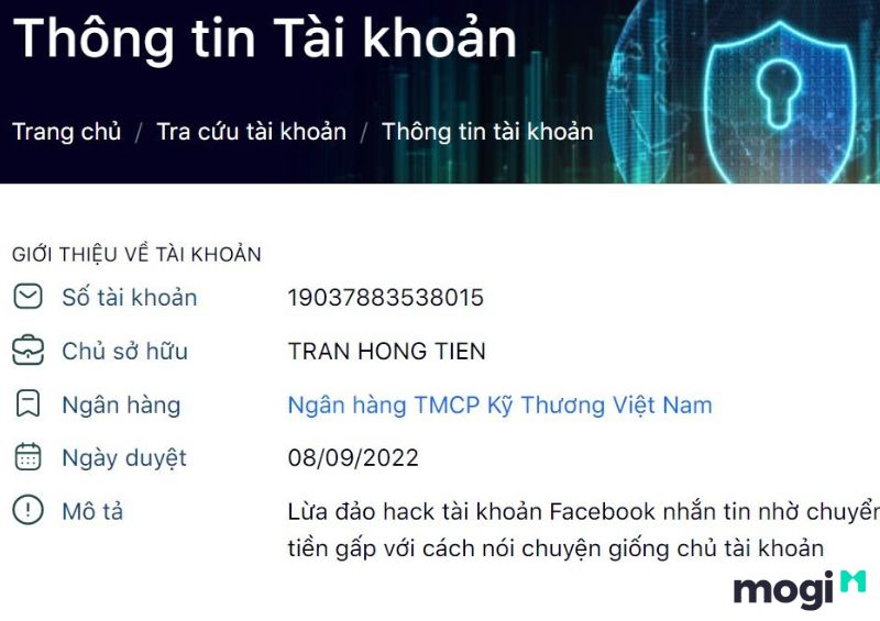 Số tài khoản ngân hàng dùng nội địa