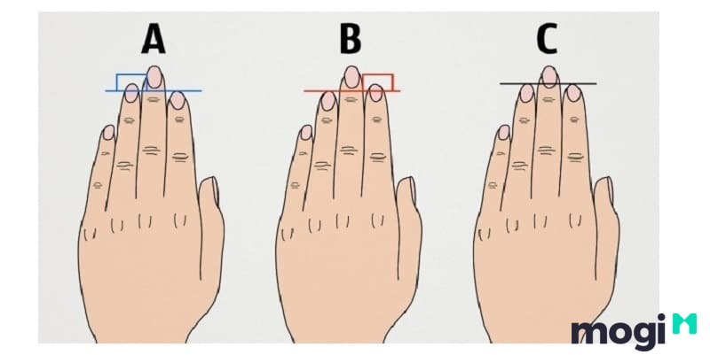 Xem độ dài của ngón tay