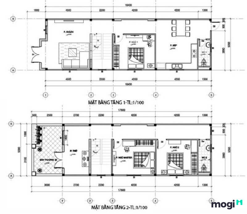 Nhà 2 tầng đẹp 5x15 chi phí xây dựng rẻ tiết kiệm 500 triệu M128