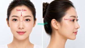 Sơn căn là gì ? Vị trí của sơn căn nằm ở giữa của 2 mắt và ở bên dưới của ấn đường.