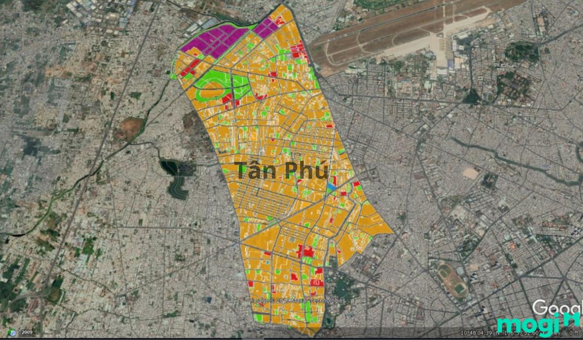 Bản đồ địa lý Quận Tân Phú
