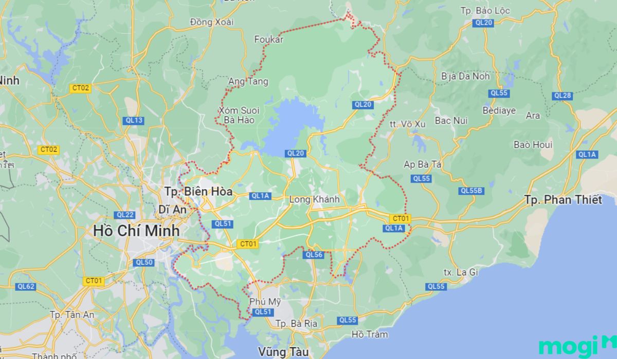 Vị trí địa lý tỉnh Đồng Nai