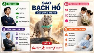 Sao Bạch Hổ: Cô độc, Tai hoạ, Hiểm nguy cần hoá giải 4 Sao Bạch Hổ tại Cung Mệnh