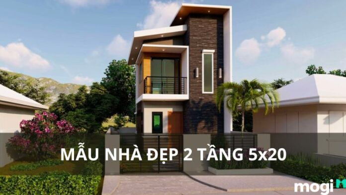 Mẫu nhà đẹp 2 tầng 5x20