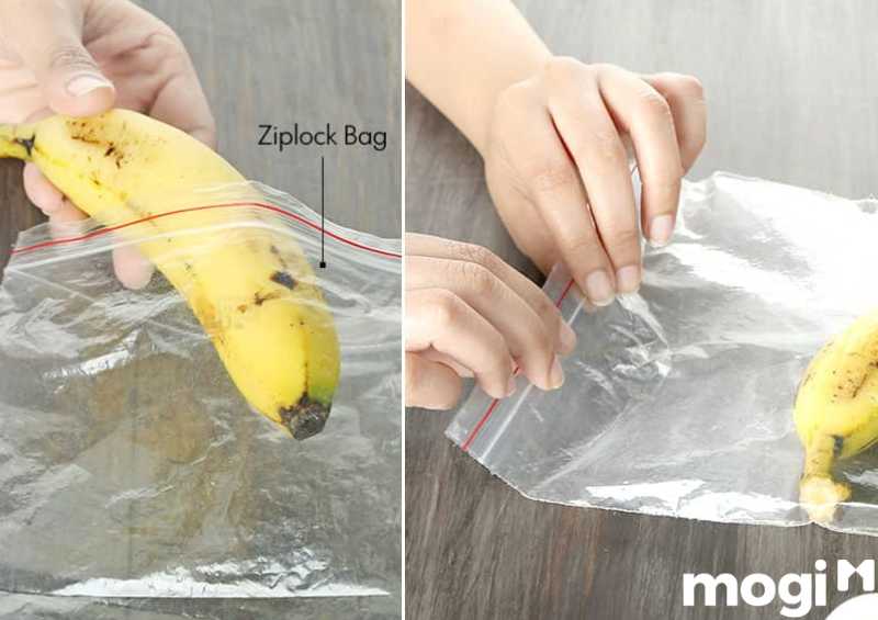 Cách bảo quản chuối chín được lâu bằng túi zip