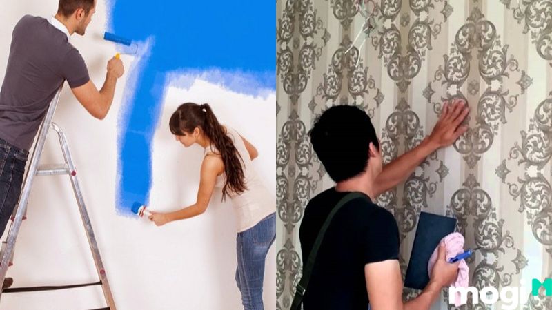 Dùng giấy dán tường khi tường bị ẩm mốc