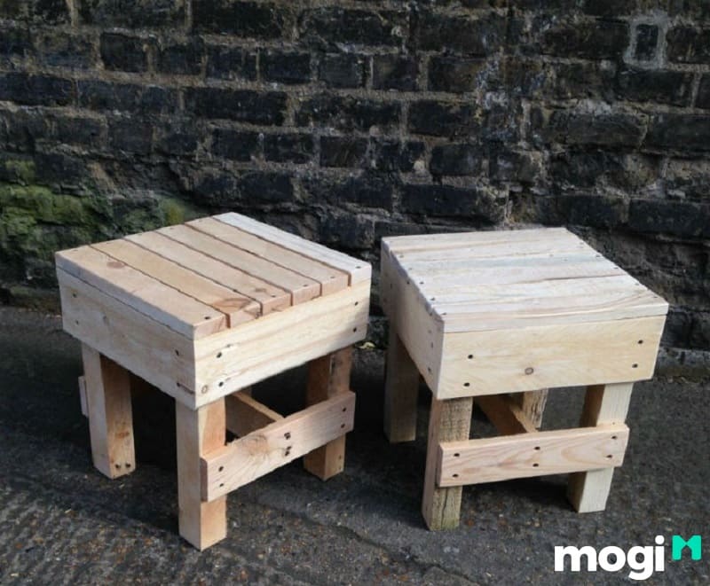 Ghế đẩu là loại ghế khá đơn giản và có thể tự làm từ gỗ Pallet