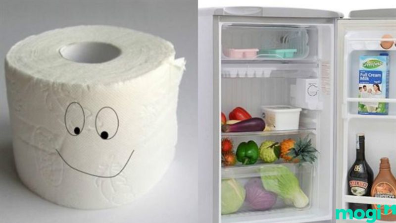 Cách khử mùi tủ lạnh bằng giấy 