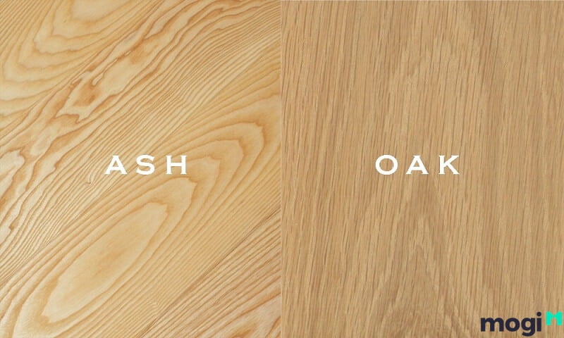 Bạn cũng có thể phân biệt gỗ sồi và gỗ tần bì quan đường vân gỗ.