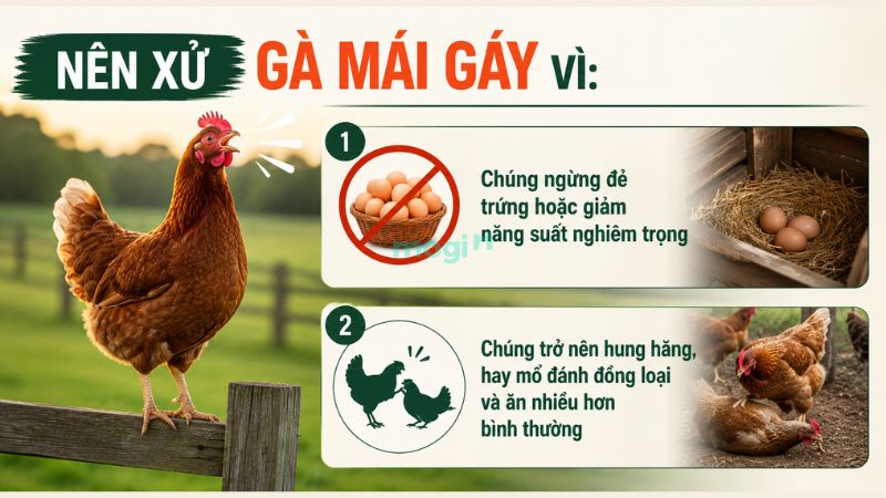 Gà mái gáy là điềm gì? Tốt hay xấu? Giải mã chi tiết và dễ hiểu nhất 8 Lý do nên giết gà mái gáy theo kinh nghiệm chăn nuôi