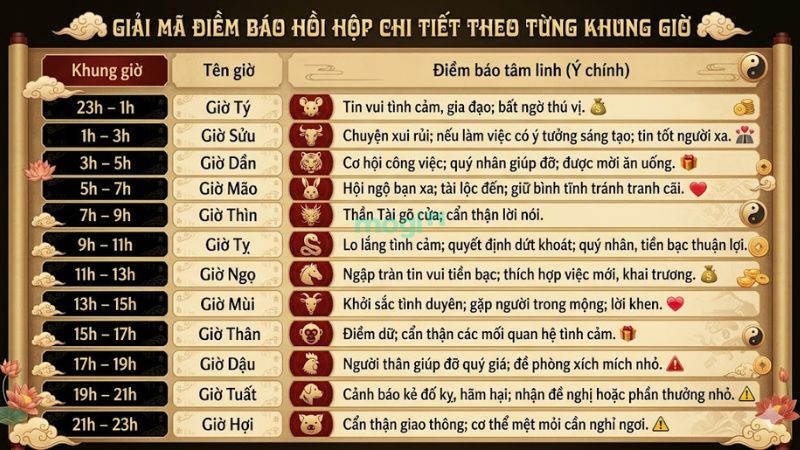 Hồi hộp là điềm gì? Giải mã theo điềm báo và bệnh lý 2 Điềm báo tâm linh hồi hộp theo 12 khung giờ