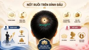 Nốt Ruồi Trên Đầu Có Ý Nghĩa Gì? Giải Mã 5+ Vị Trí Theo Nhân Tướng Học 3 Nốt ruồi trên đỉnh đầu là điềm phúc tướng và phú quý