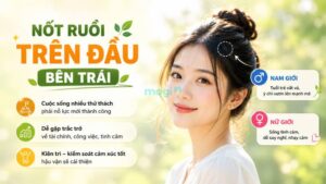 Nốt Ruồi Trên Đầu Có Ý Nghĩa Gì? Giải Mã 5+ Vị Trí Theo Nhân Tướng Học 5 Người có nốt ruồi trên đầu bên phía trái cần phải nỗ lực nhiều trong công việc