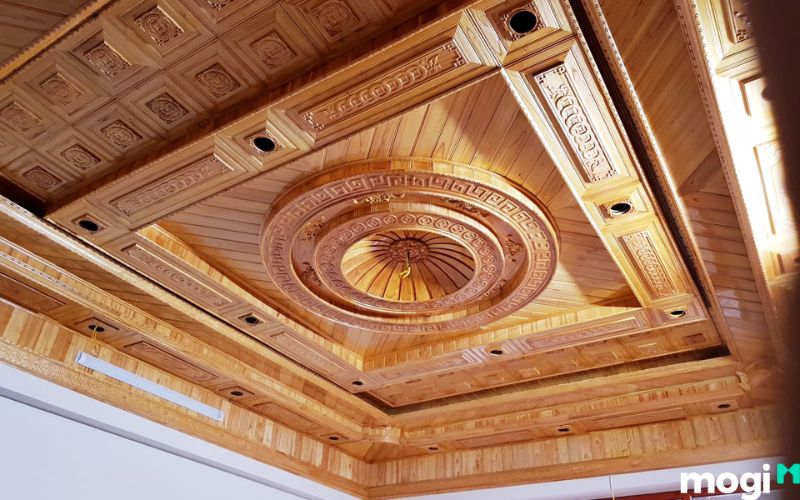 trần nhầ cấp 4 bằng gỗ
