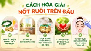 Cách hóa giải nốt ruồi trên đầu