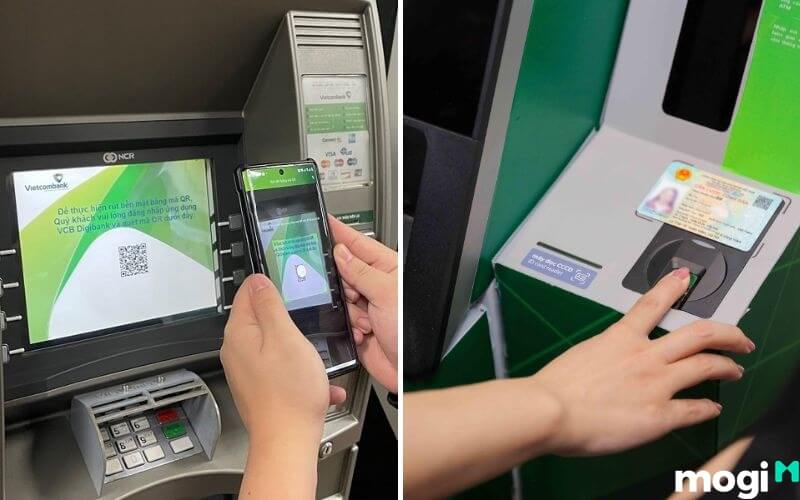 Bạn có thể rút tiền khác ngân hàng không cần thẻ bằng cách quét QR code hoặc sử dụng vân tay.