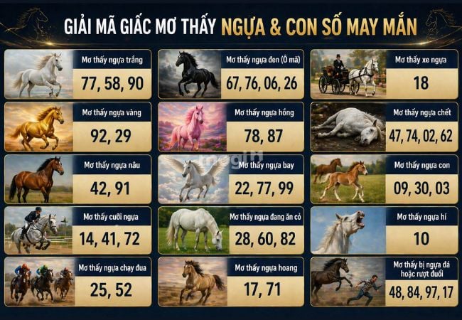 Những con số liên quan giấc mơ thấy ngựa