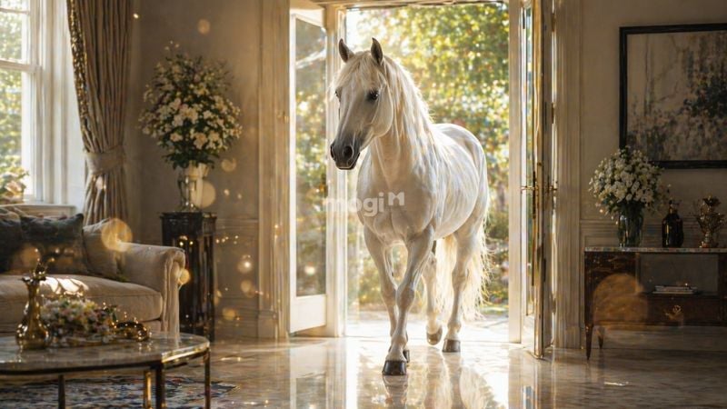 Nằm mơ thấy ngựa trắng vào nhà báo hiệu sắp được quý nhân phù trợ