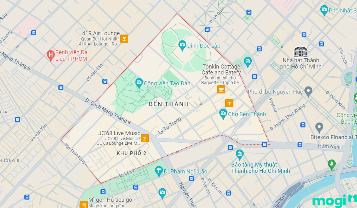 Vị trí địa lý phường Bến Thành