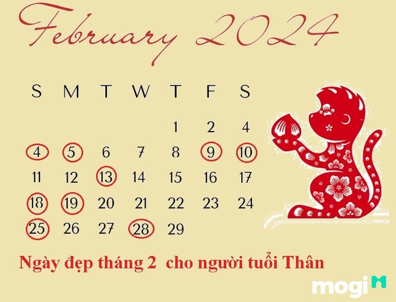 Ngày đẹp tháng 2 cho người tuổi Thân