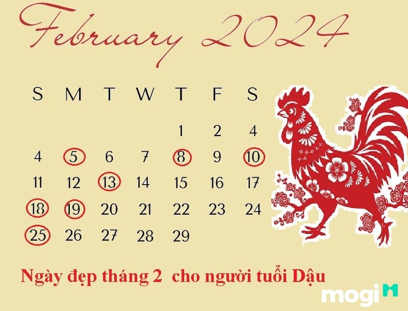 Ngày đẹp tháng 2 năm 2024 cho người tuổi Dậu