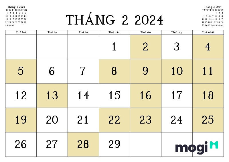 Ngày tốt tháng 2 năm 2024 chuẩn lịch vạn niên